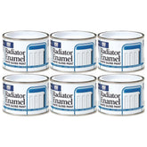 6X Radiator Enamel White Paint Tin 180ml Tin Paint